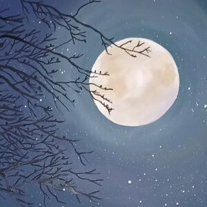 Moonlit Serenity Canvas Art Original Acrylic